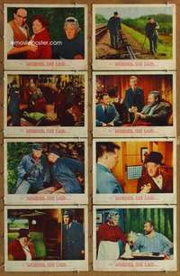 p304 MURDER SHE SAID 8 movie lobby cards '61 Margaret Rutherford