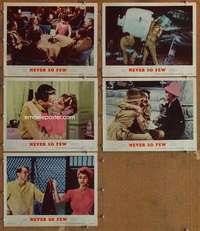 p775 NEVER SO FEW 5 movie lobby cards '59 Frank Sinatra, Lollobrigida