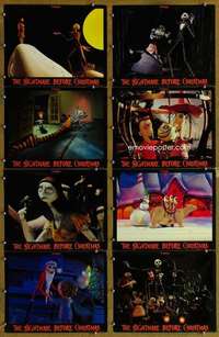 p311 NIGHTMARE BEFORE CHRISTMAS 8 movie lobby cards '93 Tim Burton
