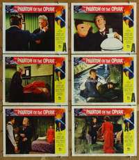 p679 PHANTOM OF THE OPERA 6 movie lobby cards '62 Hammer, Herbert Lom