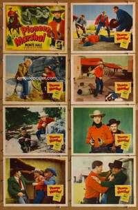 p336 PIONEER MARSHAL 8 movie lobby cards '49 Monte Hale western!