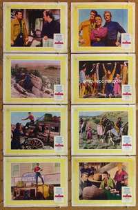 p338 PLAINSMAN 8 movie lobby cards '66 Don Murray, Guy Stockwell