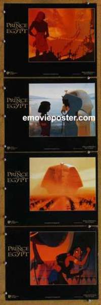 p864 PRINCE OF EGYPT 4 movie lobby cards '98 Dreamworks cartoon!