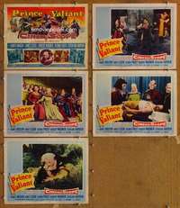 p783 PRINCE VALIANT 5 movie lobby cards '54 Robert Wagner, Janet Leigh