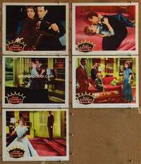 p784 QUEEN BEE 5 movie lobby cards '55 Joan Crawford, Barry Sullivan