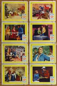 p356 RARE BREED 8 movie lobby cards '66 James Stewart, Maureen O'Hara