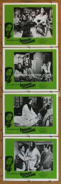p867 RASPUTIN THE MAD MONK 4 movie lobby cards '66 Christopher Lee