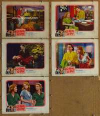 p792 SO YOUNG, SO BAD 5 movie lobby cards '50 Paul Henreid, Rita Moreno