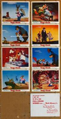 p406 SONG OF THE SOUTH 8 movie lobby cards R73 Walt Disney, Uncle Remus