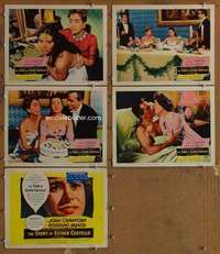 p797 STORY OF ESTHER COSTELLO 5 movie lobby cards '57 Joan Crawford