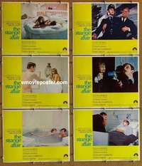 p704 STRANGE AFFAIR 6 movie lobby cards '68 Michael York, English!