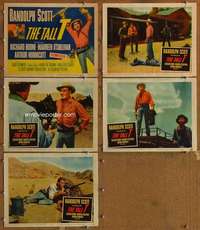 p800 TALL T 5 movie lobby cards '57 Budd Boetticher, Elmore Leonard