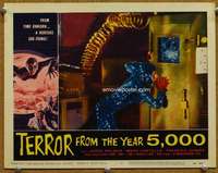 p048 TERROR FROM THE YEAR 5,000 movie lobby card #3 '58 she-thing!