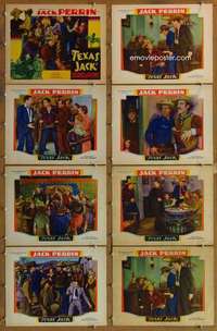 p430 TEXAS JACK 8 movie lobby cards '35 tough guy Jack Perrin!