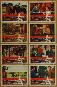 p431 TEXAS LADY 8 movie lobby cards '55 Claudette Colbert, Sullivan