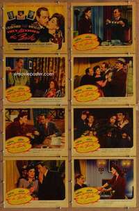 p434 THEY ALL KISSED THE BRIDE 8 movie lobby cards '42 Joan Crawford