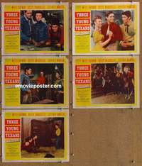 p804 THREE YOUNG TEXANS 5 movie lobby cards '54 Mitzi Gaynor, Brasselle