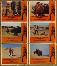 p711 TRAIN ROBBERS 6 movie lobby cards '73 John Wayne, Ann-Margret