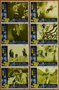 p444 TRIP 8 movie lobby cards '67 AIP, Peter Fonda, LSD, wild drugs!