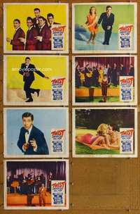 p597 TWIST AROUND THE CLOCK 7 movie lobby cards '62 Chubby Checker
