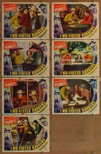 p599 TWO-FISTED RANGERS 7 movie lobby cards '40 Charles Starrett
