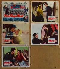 p809 TWO FLAGS WEST 5 movie lobby cards '50 Cotton, Linda Darnell