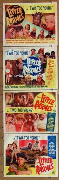 p897 TWO TOO YOUNG 4 movie lobby cards R50 Our Gang, Little Rascals