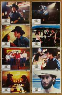 p456 URBAN COWBOY 8 movie lobby cards '80 John Travolta, Debra Winger