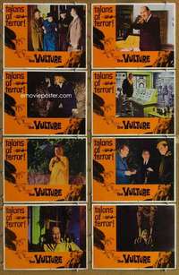 p463 VULTURE 8 movie lobby cards '66 Robert Hutton, Akim Tamiroff
