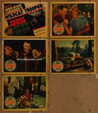 p813 WILDCAT TROOPER 5 movie lobby cards '36 Kermit Maynard, Curwood