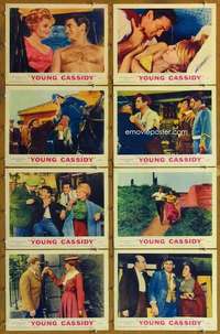 p479 YOUNG CASSIDY 8 movie lobby cards '65 John Ford, Rod Taylor