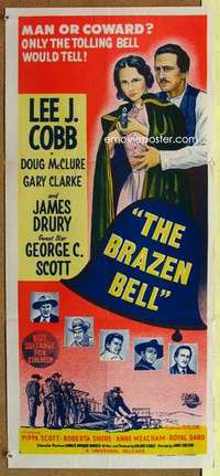 w400 BRAZEN BELL Australian daybill movie poster '62 Lee J. Cobb, Virginian!