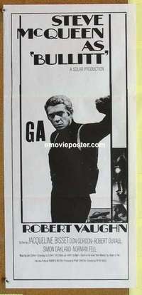w409 BULLITT New Zealand daybill movie poster '69 Steve McQueen