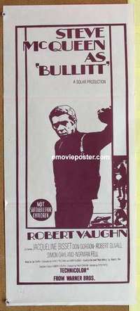 w410 BULLITT Australian daybill movie poster R70s Steve McQueen classic!