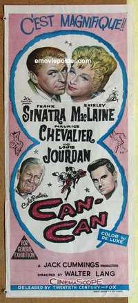 w420 CAN-CAN Australian daybill movie poster '60 Frank Sinatra, MacLaine