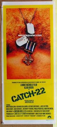 w431 CATCH 22 Australian daybill movie poster '70 Alan Arkin, Orson Welles