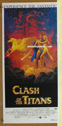 w442 CLASH OF THE TITANS #2 Australian daybill movie poster '81 Hildebrandt