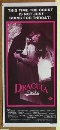 w481 DRACULA SUCKS Australian daybill movie poster '79 adult sexy horror!