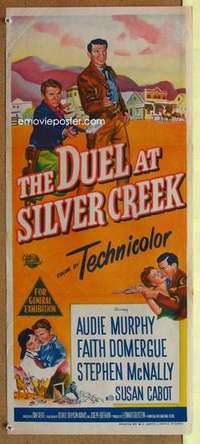 w483 DUEL AT SILVER CREEK Australian daybill movie poster '52 Don Siegel