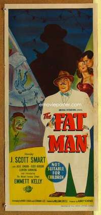 w499 FAT MAN Australian daybill movie poster '51 Hudson, William Castle