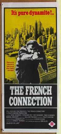 w519 FRENCH CONNECTION Australian daybill movie poster '71 Gene Hackman
