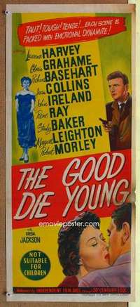 w546 GOOD DIE YOUNG Australian daybill movie poster '54 Harvey, Grahame