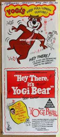 w581 HEY THERE IT'S YOGI BEAR Australian daybill movie poster '64 Booboo!