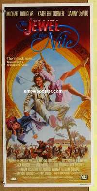 w616 JEWEL OF THE NILE Australian daybill movie poster '85 Michael Douglas