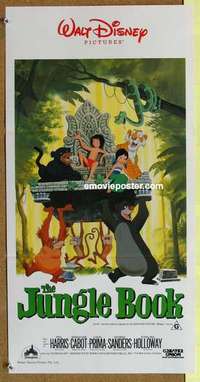 w621 JUNGLE BOOK Australian daybill movie poster R86 Walt Disney classic!