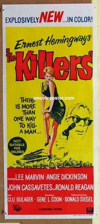 w626 KILLERS Australian daybill movie poster '64 Cassavetes, Dickinson