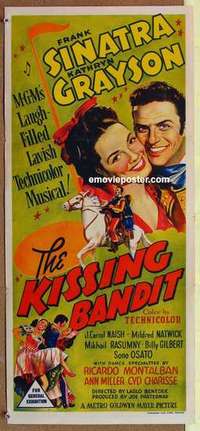 w636 KISSING BANDIT Australian daybill movie poster '48 Sinatra, Grayson