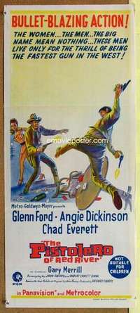 w644 LAST CHALLENGE Australian daybill movie poster '67 Ford, Dickinson
