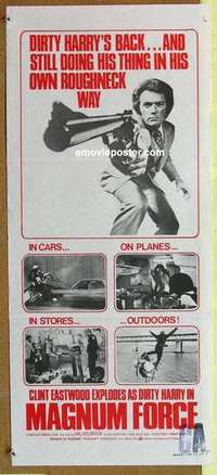 w674 MAGNUM FORCE Australian daybill movie poster '73 Eastwood, Dirty Harry
