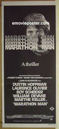 w684 MARATHON MAN Australian daybill movie poster '76 Dustin Hoffman